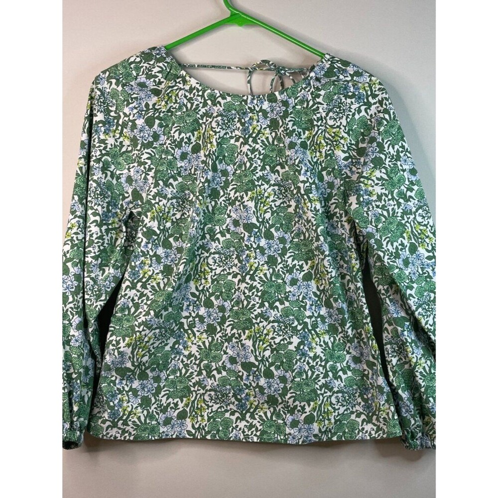 J. Crew Tie-Back Stretch Cotton Poplin Blend Top in Fête Floral Size 4 SOLD OUT